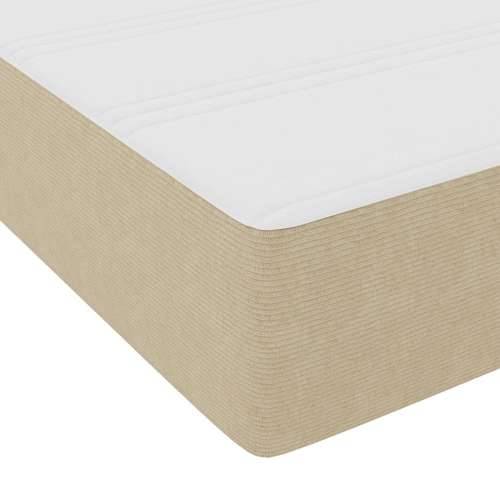 Krevet s box springom i madracem svijetlosmeđi 80x200 cm od platna Cijena