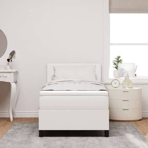 Krevet s podnicom s madracem krem 80x200 cm kordurova tkanina Cijena