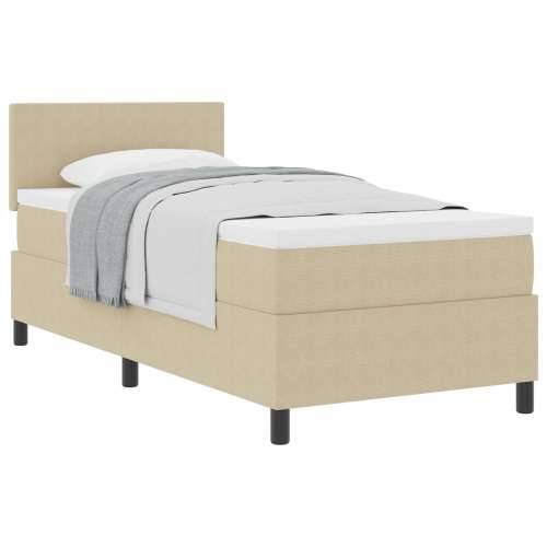 Box Spring Krevet s Madracem Svijetlo Zelena Siva Jedinački Kordura Tkanina Cijena
