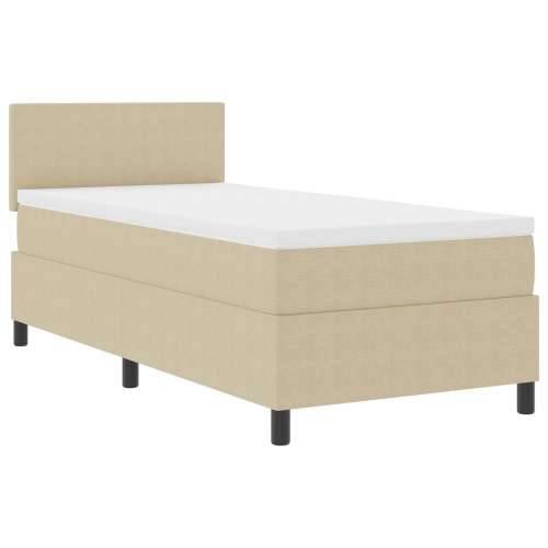 Box Spring Krevet s Madracem Svijetlo Zelena Siva Jedinački Kordura Tkanina Cijena