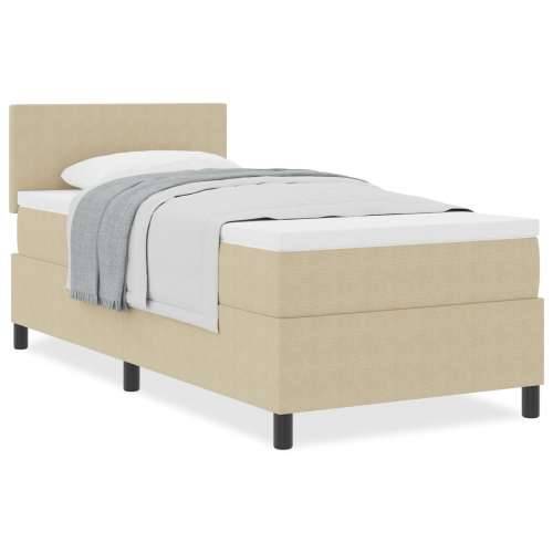 Box Spring Krevet s Madracem Svijetlo Zelena Siva Jedinački Kordura Tkanina Cijena