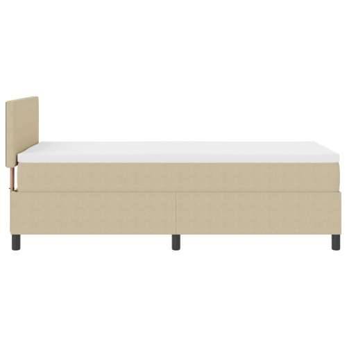 Box Spring Krevet s Madracem Svijetlo Zelena Siva Jedinački Kordura Tkanina Cijena