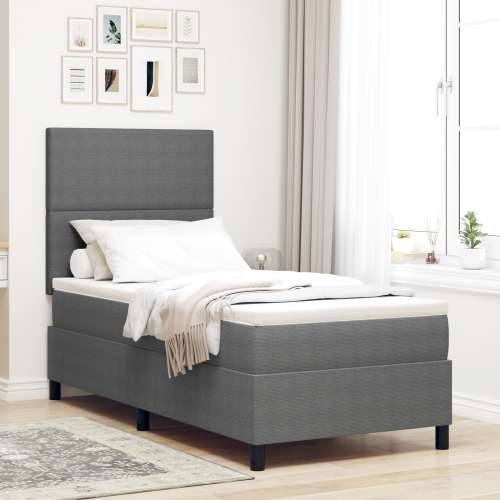 krevet s box springom s madracem svijetlosivi 80x200 cm kordura tkanina Cijena
