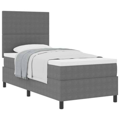 krevet s box springom s madracem svijetlosivi 80x200 cm kordura tkanina Cijena