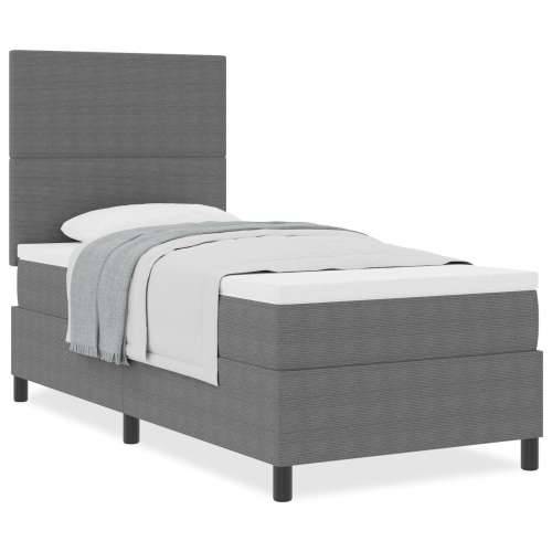 krevet s box springom s madracem svijetlosivi 80x200 cm kordura tkanina Cijena