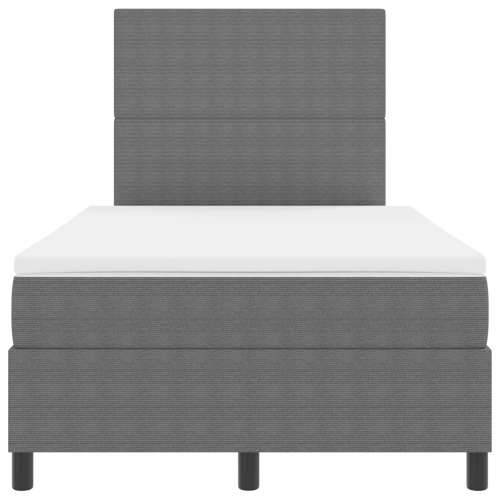Box Spring Krevet s madracem svijetlo sivi mali dvostruki kašmir tkanina Cijena