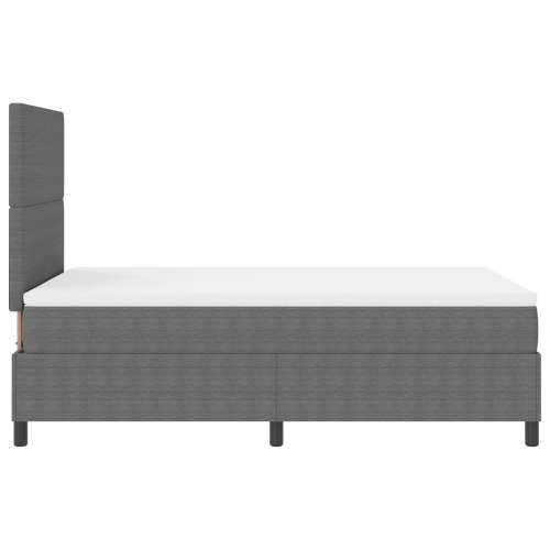 Box Spring Krevet s madracem svijetlo sivi mali dvostruki kašmir tkanina Cijena