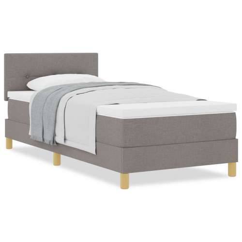 Krevet s podnicom i madracem Taupe 80x200 cm Tkanina Cijena