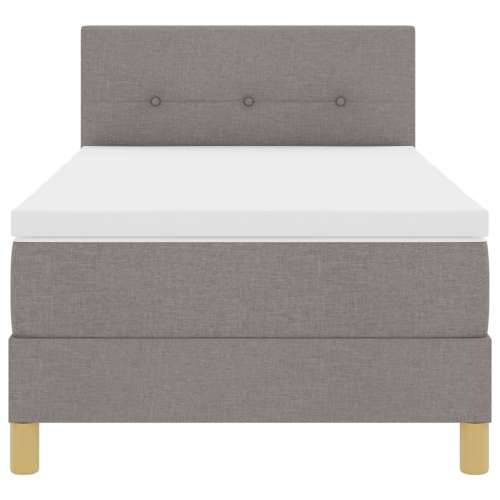 Krevet s podnicom i madracem Taupe 80x200 cm Tkanina Cijena