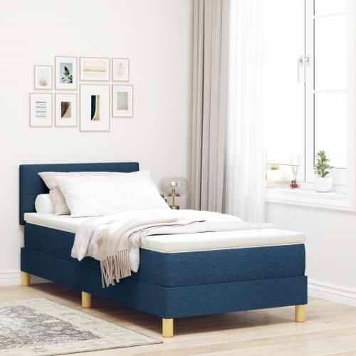 Box Spring Krevet s Madracem Plavi 80x200 cm Tkanina Cijena