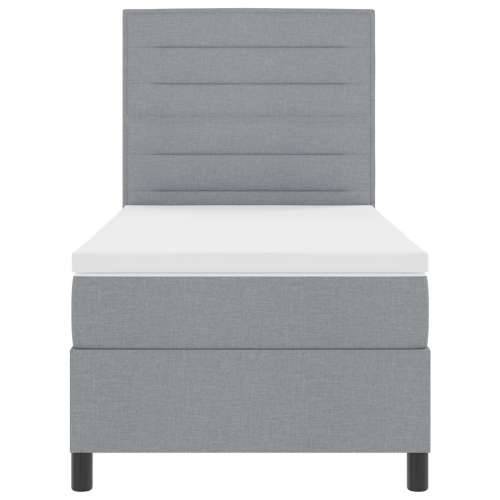 Box Spring Krevet s Madracem Svijetlosiv 80x200 cm Tkanina Cijena
