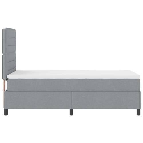 Box Spring Krevet s Madracem Svijetlosiv 80x200 cm Tkanina Cijena