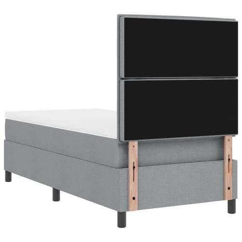 Box Spring Krevet s Madracem Svijetlosiv 80x200 cm Tkanina Cijena