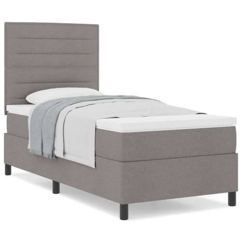 krevet s podnicom s madracem taupe 80x200 cm tkanina Cijena