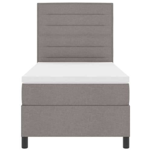 Box Spring Krevet s madracem Taupe Jednokrevetni Tkanina Cijena