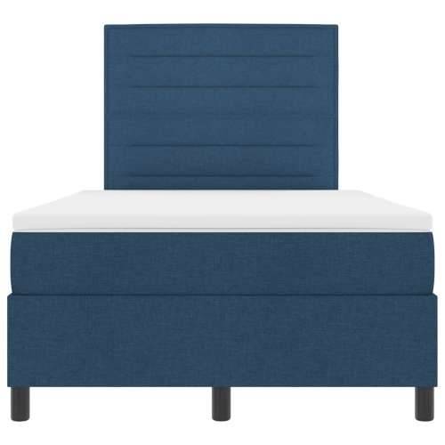 Box Spring Krevet s madracem Plava Mala Dvojna Tkanina Cijena