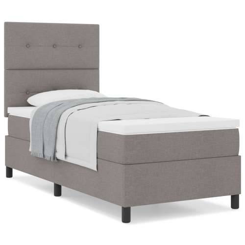 Krevet s podnicom i madracem taupe 80x200 cm tkanina Cijena
