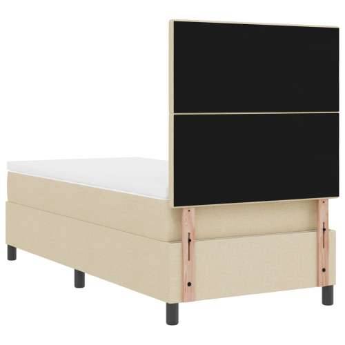Krevet s podnicom u bež boji s madracem 80x200 cm Tkanina Cijena