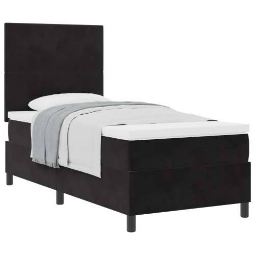 Box Spring Krevet s Madracem Crni 80x200 cm Baršun Cijena