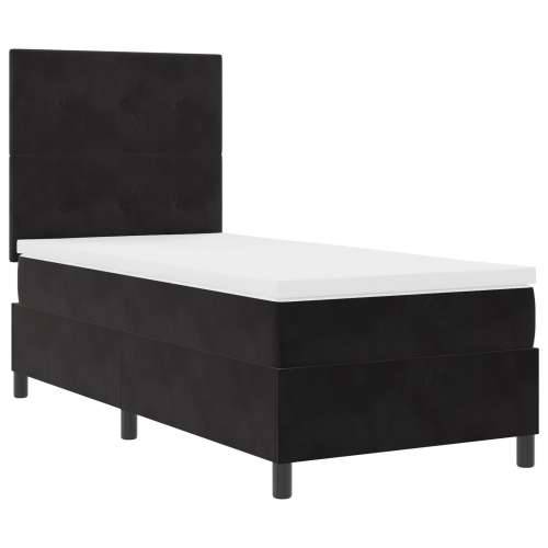 Box Spring Krevet s Madracem Crni 80x200 cm Baršun Cijena