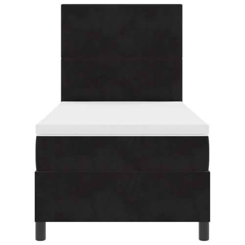 Box Spring Krevet s Madracem Crni 80x200 cm Baršun Cijena