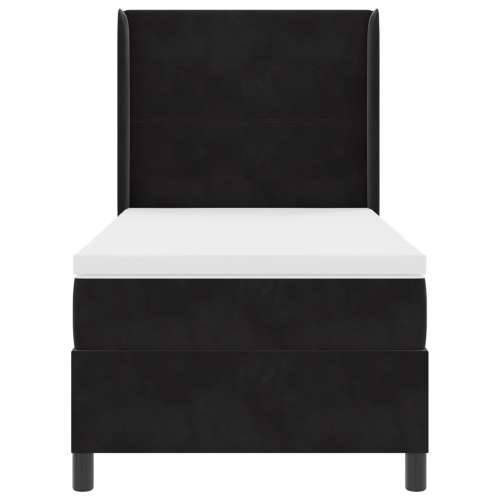 Box Spring Krevet s Madracem i LED Crna 80x200 cm Baršun Cijena
