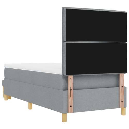 Box Spring Krevet s Madracem i Klupicom Svijetlosiva 90x190 cm Tkanina Cijena