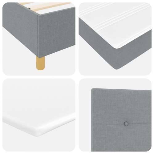 Krevet s box spring sustavom s madracem i klupom svijetlosivi 80x200 cm Tkanina Cijena