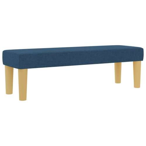 Krevet s box spring sustavom s madracem i klupom Plava 120x190 cm Tkanina Cijena