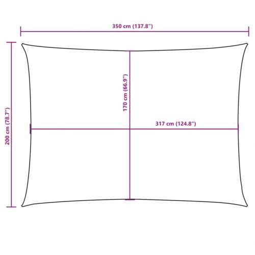Jedro za zaštitu od sunca od tkanine Oxford pravokutno 2x3,5 m crveno - Crvena 2 x 3.5 m 1 Cijena