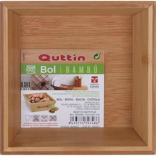 Zdjelica za Grickalice Quttin Bambus 16 x 16 x 5 cm (12 kom.) Cijena
