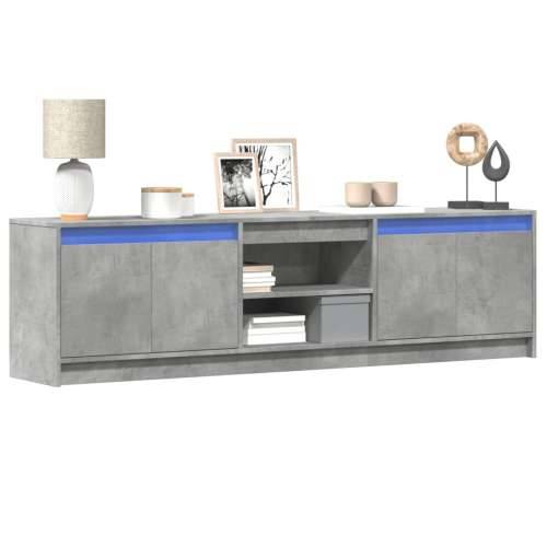 TV ormarić s LED svjetlima boja betona 180x34x50 cm drveni - Beton siva 1 180 cm Cijena