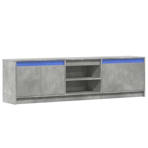 TV ormarić s LED svjetlima boja betona 180x34x50 cm drveni - Beton siva 1 180 cm Cijena