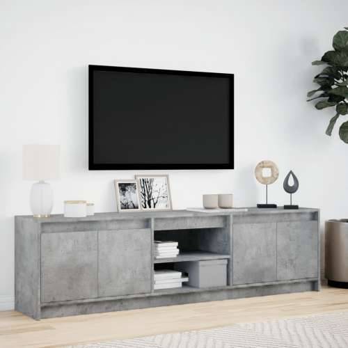 TV ormarić s LED svjetlima boja betona 180x34x50 cm drveni - Beton siva 1 180 cm Cijena