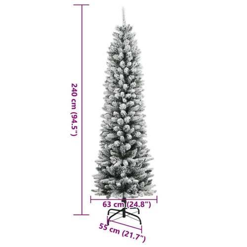 Umjetno božićno drvce 300 LED dioda i nasut snijeg 240 cm - 240 cm 1 s LED svjetlima Cijena