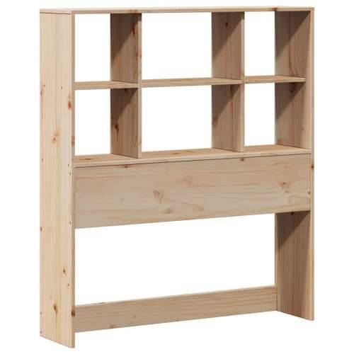 Krevet s regalom za knjige bez madraca 90x190 cm od borovine - Prirodna 90 x 190 cm Cijena