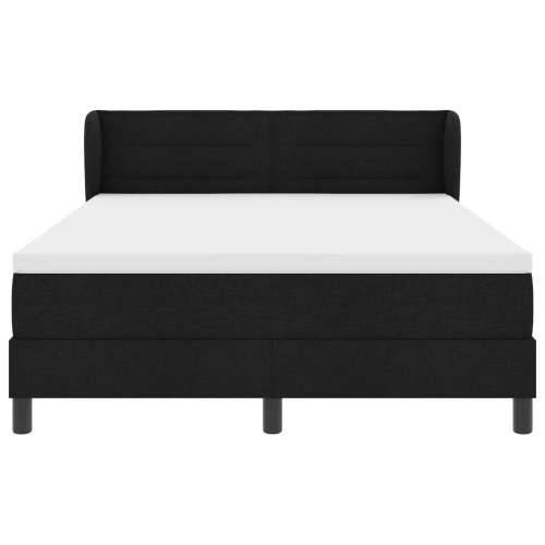 Box Spring Krevet s Madracem Crna 140x190 cm Tkanina Cijena