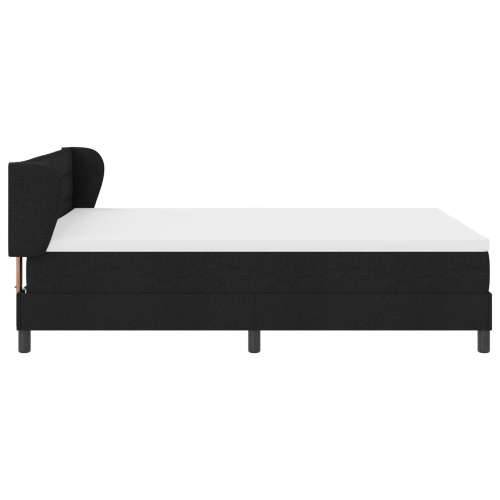 Box Spring Krevet s Madracem Crna 140x190 cm Tkanina Cijena