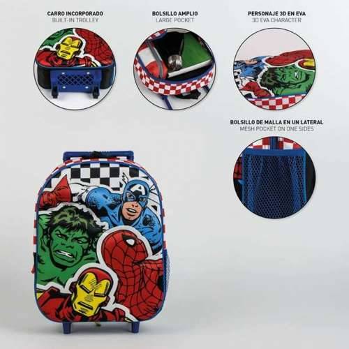 Školski 3D Ruksak s Kotačima The Avengers 25,0 x 31,0 x 10,0 cm Cijena