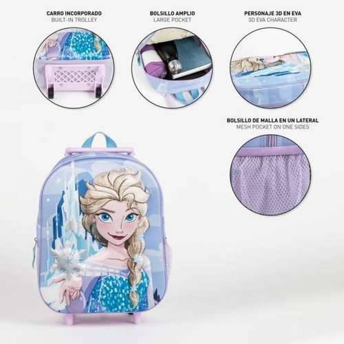 Školski 3D Ruksak s Kotačima Frozen Plava Lila 25,0 x 31,0 x 10,0 cm Cijena