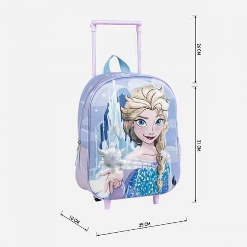 Školski 3D Ruksak s Kotačima Frozen Plava Lila 25,0 x 31,0 x 10,0 cm Cijena