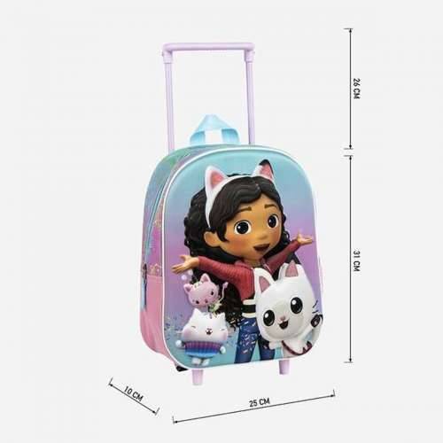 Školski 3D Ruksak s Kotačima Gabby’s Dollhouse Roza 25,0 x 31,0 x 10,0 cm Cijena