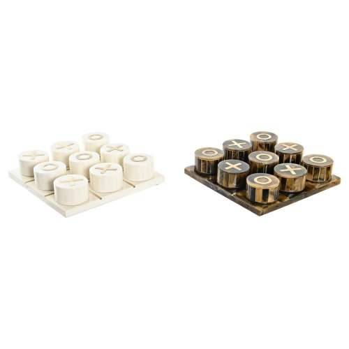 Ukrasna figura DKD Home Decor Društvene igre 20,5 x 20,5 x 5 cm Bijela Jantar Metalizirani moderan Cijena