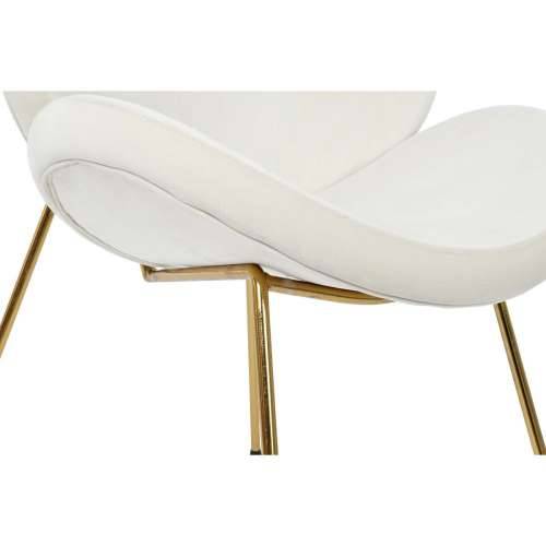 Naslonjač DKD Home Decor Bijela zlatan 63 x 57 x 73 cm Cijena