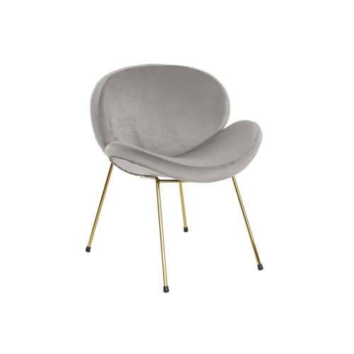 Naslonjač DKD Home Decor zlatan Svjetlo siva 62 x 58 x 73 cm Cijena
