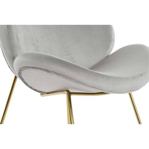 Naslonjač DKD Home Decor zlatan Svjetlo siva 62 x 58 x 73 cm Cijena