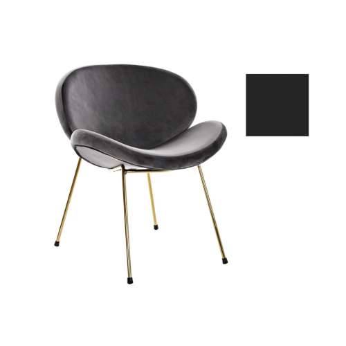Naslonjač DKD Home Decor 62 x 58 x 73 cm Crna zlatan Metal Cijena