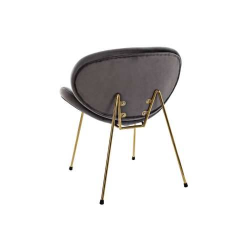 Naslonjač DKD Home Decor 62 x 58 x 73 cm Crna zlatan Metal Cijena