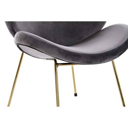 Naslonjač DKD Home Decor 62 x 58 x 73 cm Crna zlatan Metal Cijena