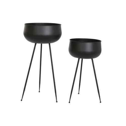 Set žardinjera DKD Home Decor 34 x 34 x 70 cm Crna Metal Cijena